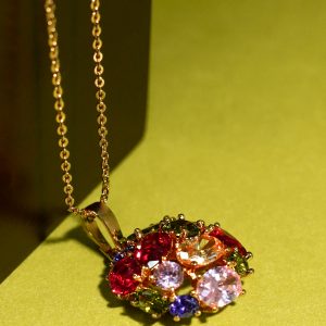 Multistone Studded Pendant