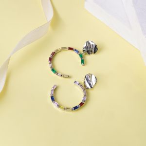 Multicolor Semi Hoops