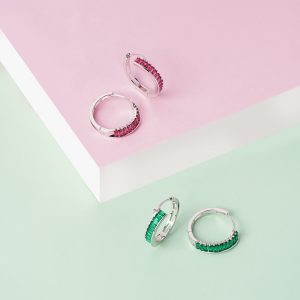 Pink & Green Clip Ons